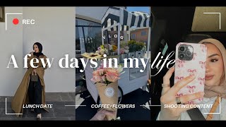 WEEKEND VLOG: Date, content creating, coffee & flowers, hosting + cleaning