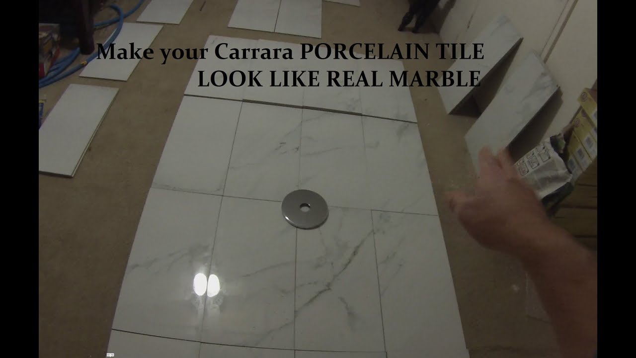 How To Lay Out Carrara Porcelain 12 X 24 Tile  (Vertical Stacked)