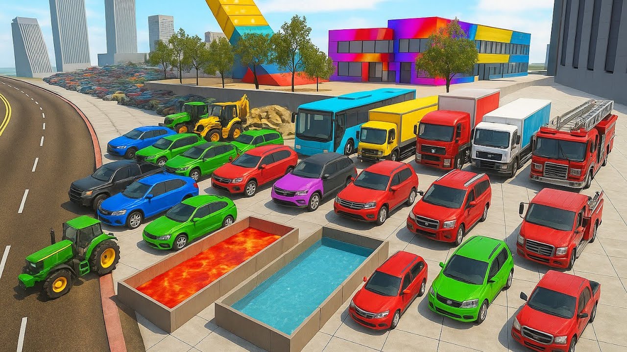 😱💧🔥Gadiyon Ko Aag or Pani Se bachkar nikalne ka challenge in Indian bikes driving 3D #video 