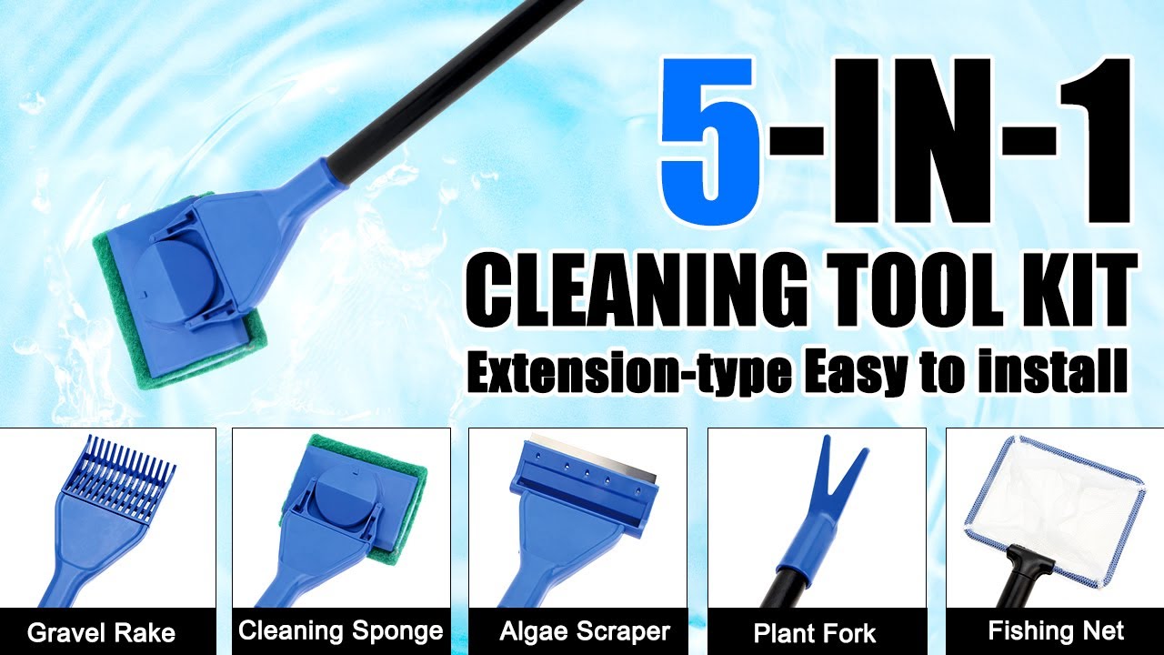 AQUATOP 5-in-1 Aquarium Cleaning Tool Kit - Pet Paradise