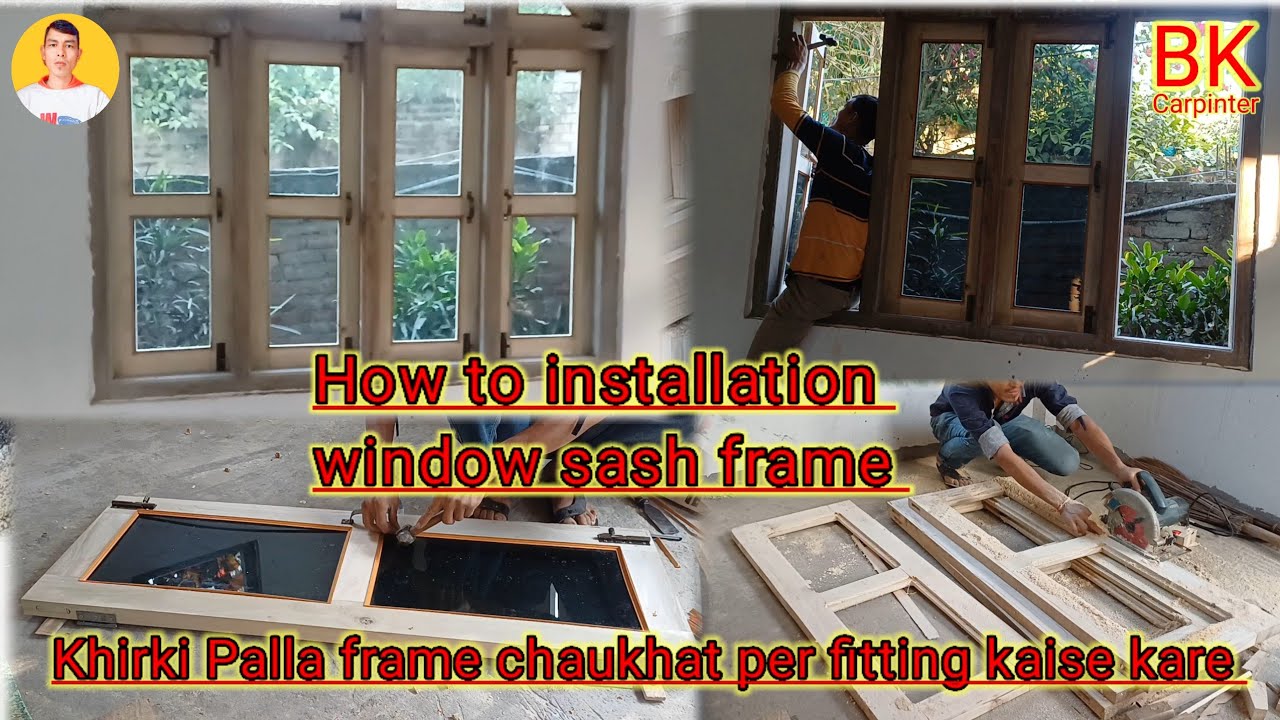 How to make window frame/window making by fitting detail step by step ...