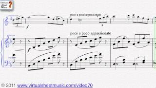 Miniatura del video "Jules Massenet's, Meditation from Thais clarinet and piano sheet music - Video Score"