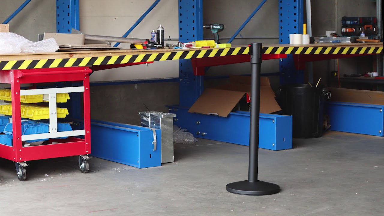 Industrial Belt Stand Barrier Area Safe Products YouTube