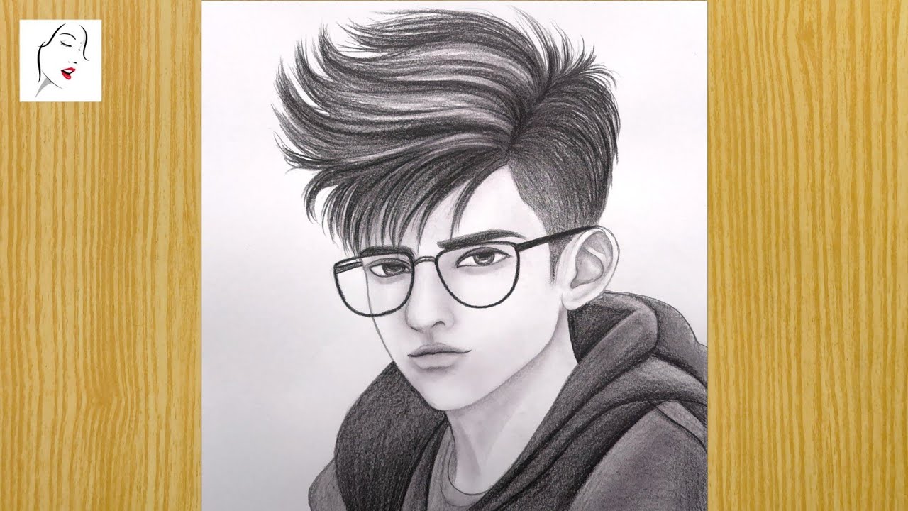 How to draw a Romantic Boy Face easy, Attitude Boy Pencil Drawing, A  Handsome Boy Drawing