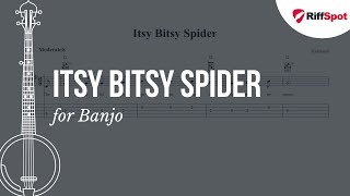 Itsy Bitsy Spider: Chords, Sheet Music, and Tab for Banjo with Lyrics