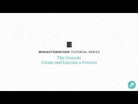 WinAutomation Tutorials - The Console - Create and execute a process ...