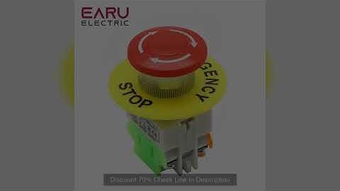 Red Mushroom Cap 1NO 1NC DPST Emergency Stop Push Button Switch AC 660V 10A Switch Equipment Lift El