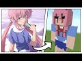 How to Build a Yuno Gasai Statue (Mirai Nikki) - Minecraft