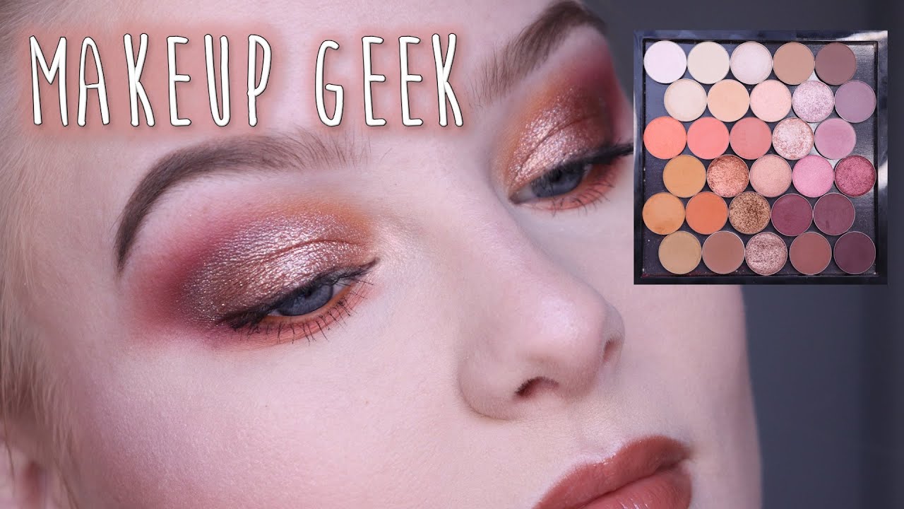 Neutral Warm Look Using Makeup Geek Single Shadows