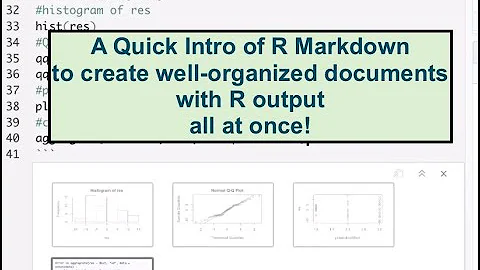 A quick intro to R Markdown: a convenient tool for creating a well-organized document with R output