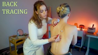 ASMR Real Person BACK TRACING, MASSAGE & SCRATCHING with HAIRPLAY | skin touching and caressing
