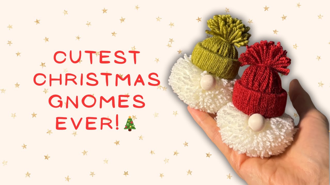 DIY Yarn Christmas Gnomes Step-by-Step | Easy Christmas Crafts