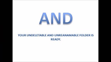 computer trick create undeletable & unrenamable folder