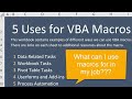 5 Ways to Use VBA Macros for Excel in Your Job