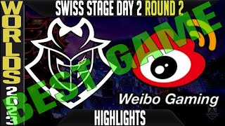 G2 vs WBG Highlights BEST GAME OF WORLDS 2023 Swiss Stage Day 2 Round 2 | G2 Esports vs Weibo Gaming