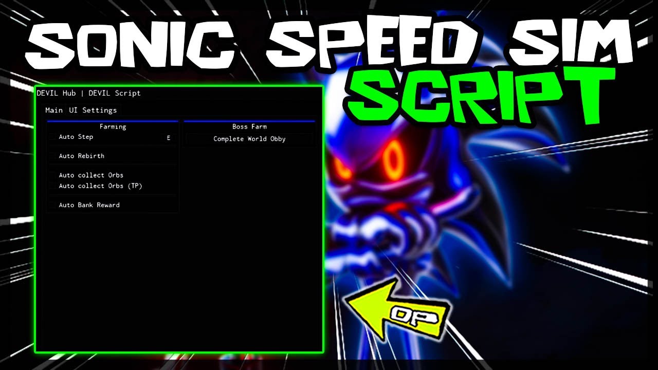 Sonic Speed Simulator OP SCRlPTS 2022 : r/SonicSpeedSim