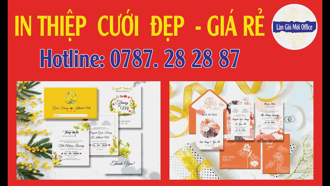 thiệp cưới đẹp giá rẻ 2022 Update In thiệp cưới đẹp giá rẻ/ Mẫu thiệp cưới mới nhất/In thiệp cưới lấy trong ngày/Làn Gió Mới - #8