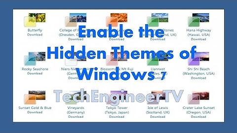 Enable the Hidden Themes of Windows 7