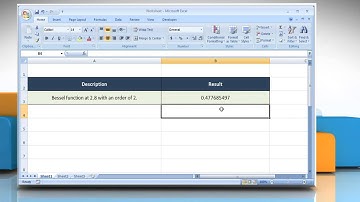 How to use the BESSELJ function in Excel :Tutorial