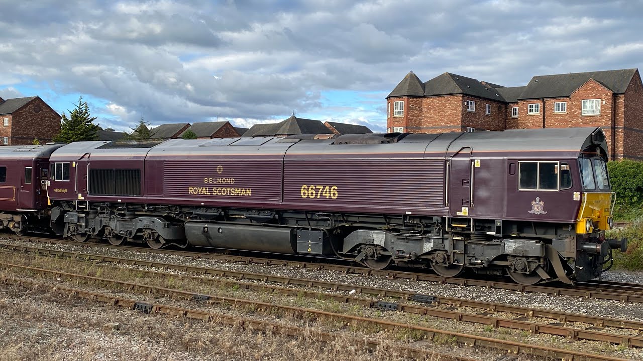GBRf Pair 66746 & 66743 Working The Royal Scotsman at Chester & Shotton ...