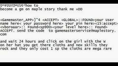 How to be a gm (game master) on maple story