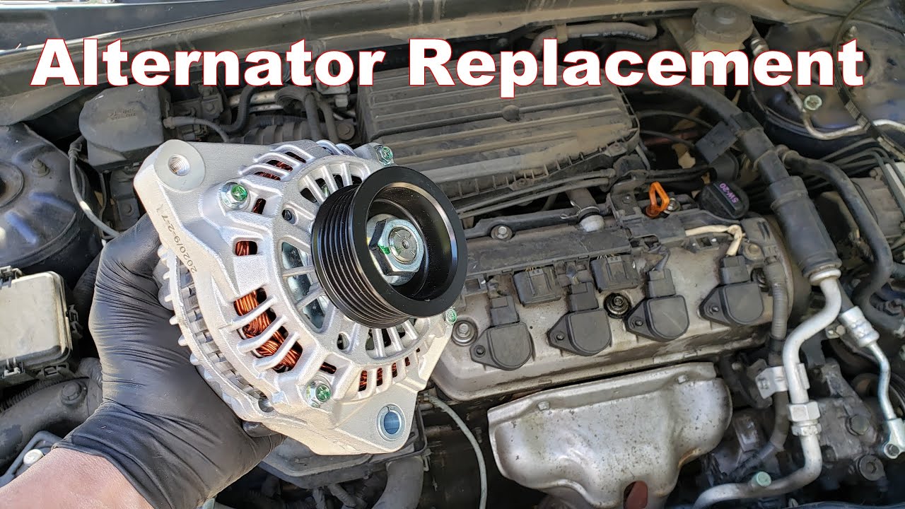 How to Replace an Alternator on a Honda Civic 2001-2005 - YouTube