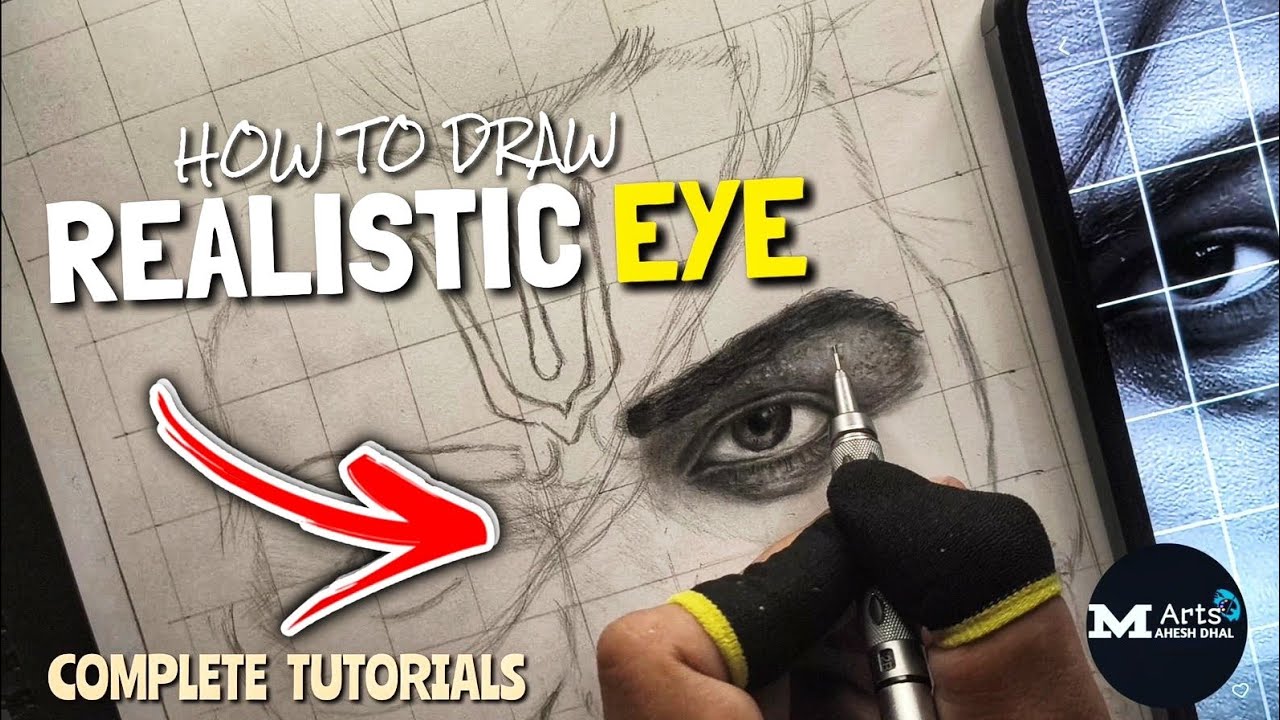 Hyper Realistic Eye Tutorial Hyper Realistic Eye ๐| Drawing Tutorial | Easy Method for Beginners ...