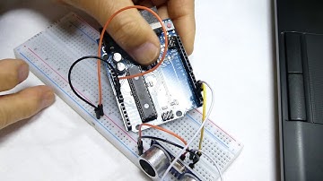 超音波距離計に接近するとLEDが点灯する（接近センサー）arduino