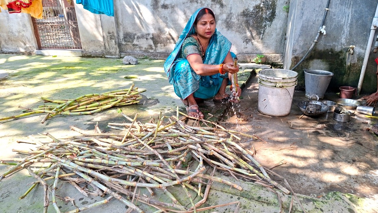 गन्ने का रस पीकर कलेजा ठंडा हो गया | खेतोँ में सरसों की कटाई लगाने का टाइम आ गया | Abha Village
