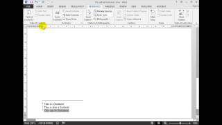 How to insert footnotes in Word 2013,2010,2007 and using the Shift-Enter command