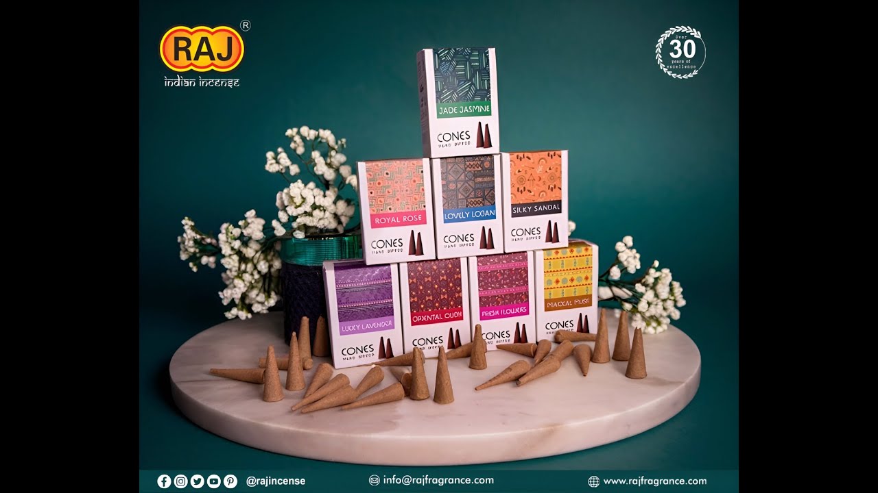 HAND DIPPED INCENSE CONES By Raj Fragrance