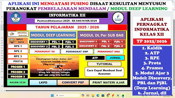 Aplikasi Perangkat Pembelajaran Mendalam INFORMATIKA Kelas XII TP 2025-2026