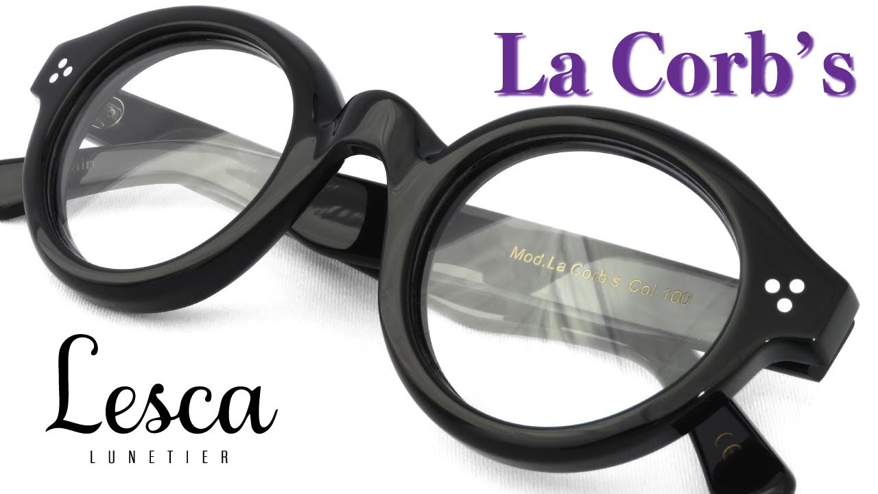 レスカ Lesca Lesca LUNETIER MOD.La Corb's COL.0030 24150円 - YouTube