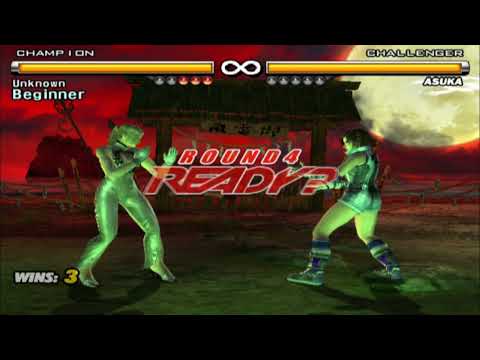 Tekken 5 Nina 2P VS Asuka Blue outfit with Leaping Hell Double Snap