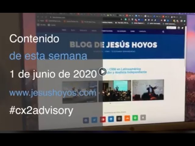 Contenido del blog - Primera semana de junio - Blog de Jesús Hoyos