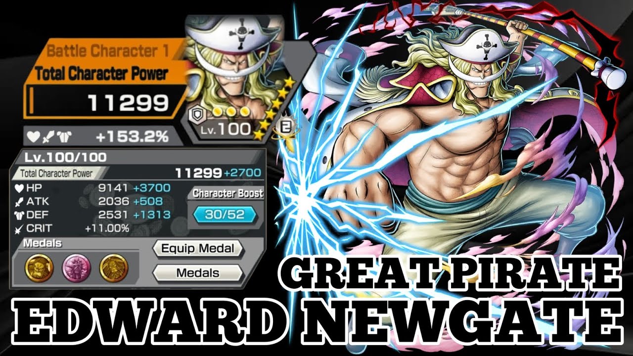 EDWARD NEWGATE GREAT PIRATE GAMEPLAY | ONE PIECE BOUNTY RUSH | OPBR