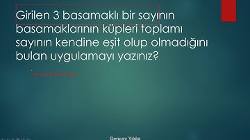 C# Algoritma Soruları (Soru 9 - Analiz)