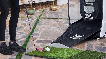 wosofe Golf Practice Hitting Net Indoor Backyard Home Chipping 2 Target and Ball Swing Training Aids