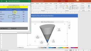 Chart 71 | Funnel Chart Conical Shape for Data with Absolute Numbers