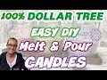 100 dollar tree bougies faciles  faire fondre et  verser  bougies parfumes diy