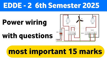 Power wiring important questions 15 marks| EDDE-2 6th sem 2025|one night study| manthan Class