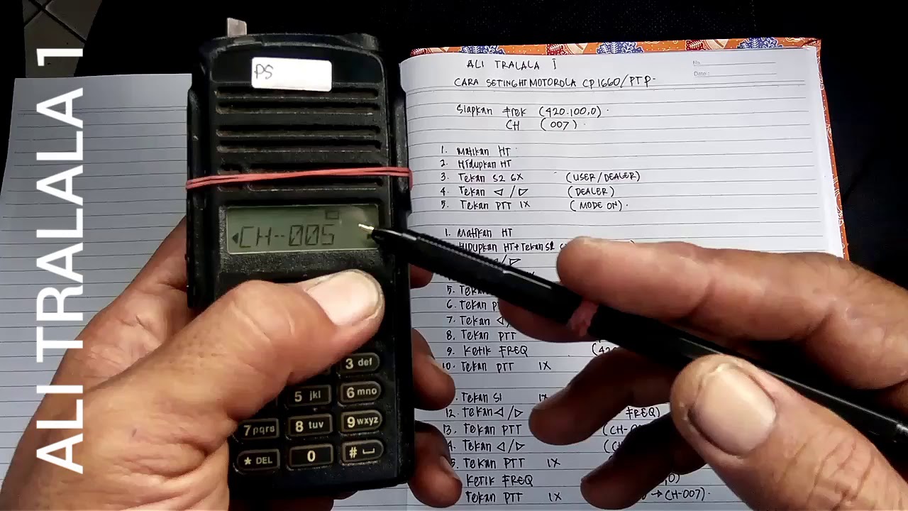 Cara seting PTP HT Motorola CP-1660