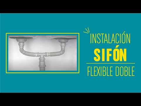 GRIVAL | Instalación sifón flexible doble lavaplatos