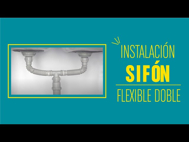 Sifón flexible Grival para lavamanos y lavaplatos