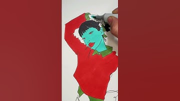 Color with me using Copic Markers #shorts