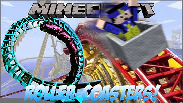 Minecraft | Rollercoasters Mod! (Build your own rollercoasters!) | Mod showcase [1.7.10]