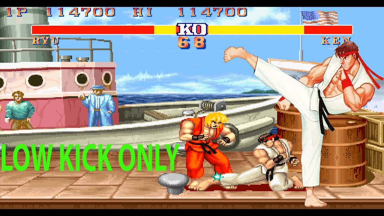 Ryu ONLY Small Kicks in Street Fighter 2 Arcade 1992? - YouTube