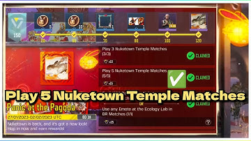 Call Of Duty Mobile Play 5 Nuketown Temple Matches Task Complete