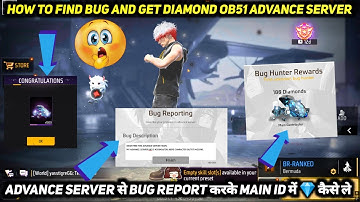 HOW TO FIND BUG AND GET DIAMOND IN FREE FIRE ADVANCE SERVER| FF ADVANCE SERVER BUG REPORT KAISE KARE