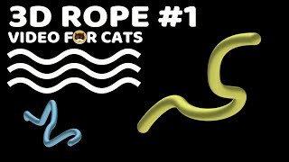 Cat Games - 3D Rope #1. Video For Cats To Watch | Cat Tv.